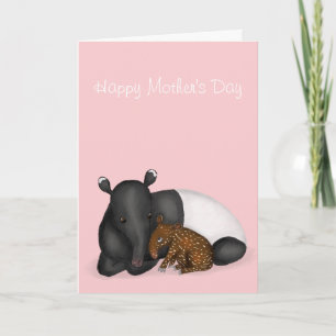 Mor och baby tapir Mors dag-kort Kort
