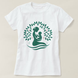 Mor och Baby Träd Silhouette Birth, Gift T Shirt