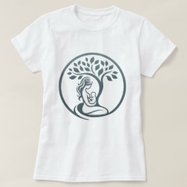 Mor och Baby Träd Simple Silhouette Birth, Gift T Shirt