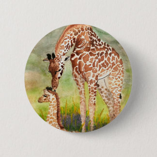 Mor- och babygiraff knapp