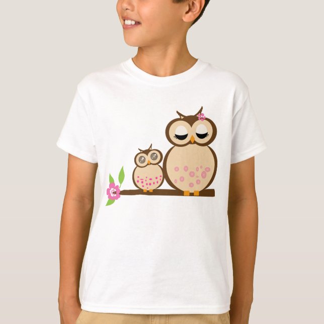 Mor- och babyuggla tee (Framsida)