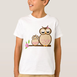Mor- och babyuggla tee shirt