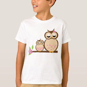 Mor- och babyuggla tee shirt