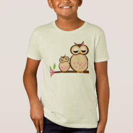Mor- och babyuggla tee shirt