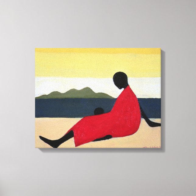 Mor och barn 1991 canvastryck (Framsida)