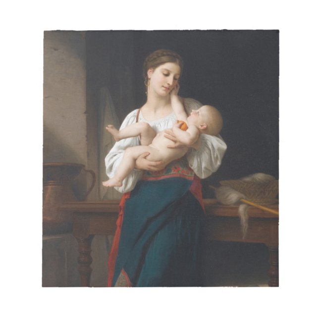 Mor och barn (av Bouguereau) Anteckningsblock (Framsida)