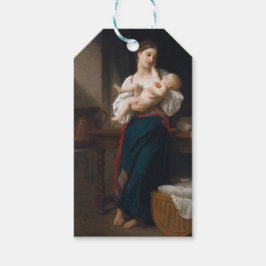 Mor och barn (av Bouguereau) Presentetikett