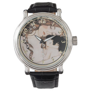 Mor och barn av Gustav Klimt Armbandsur
