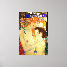 Mor och barn av Gustav Klimt Large Art nouveau Canvastryck
