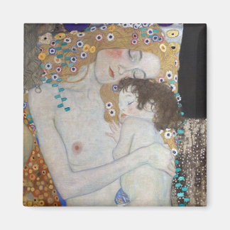 Mor och barn av Gustav Klimt Magnet