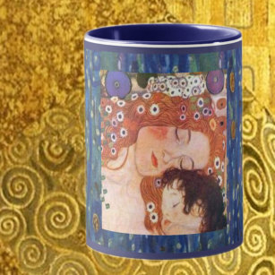 Mor och barn av Klimt Mugg