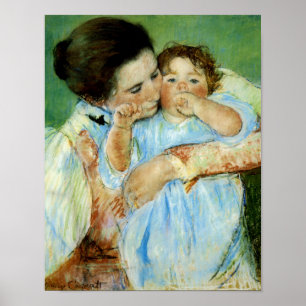 Mor och barn av Mary Cassat Poster
