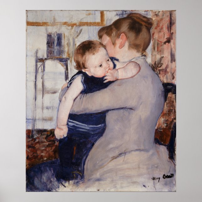 Mor och barn av Mary Cassatt Poster (Framsidan)