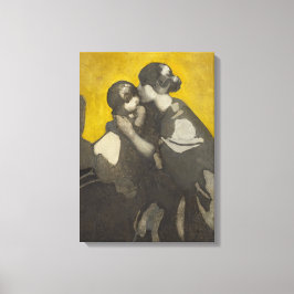 Mor och barn (av Norah Neilson Gray) Canvastryck