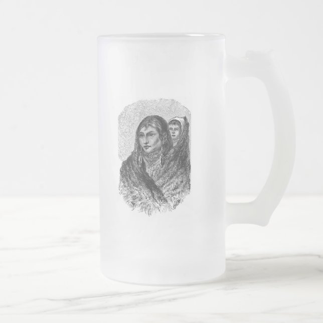 Mor och barn frostat ölglas (Höger)