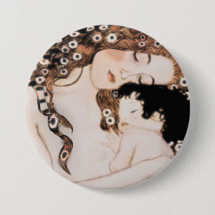Mor och barn Gustav Klimt Knapp