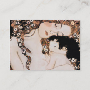 Mor och barn Gustav Klimt Visitkort
