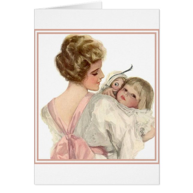 Mor och barn hälsningskort (Framsidan)