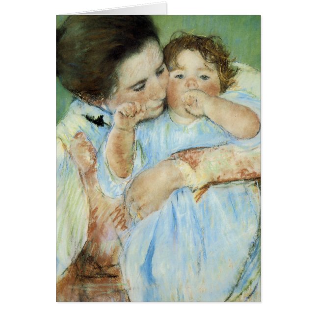 Mor och barn hälsningskort (Framsidan)