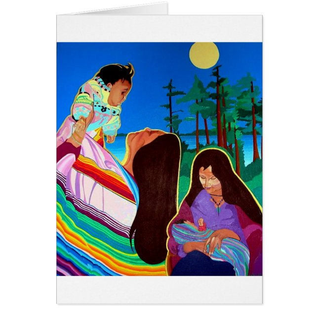 Mor och barn hälsningskort (Framsidan)