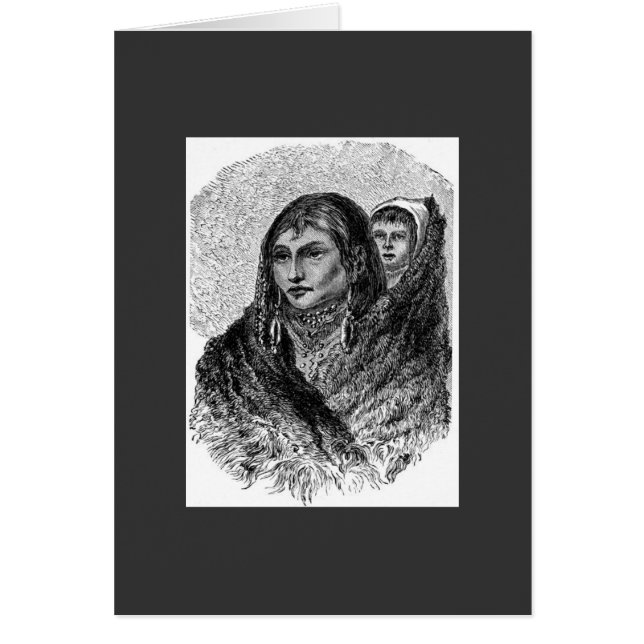 Mor och barn hälsningskort (Framsidan)