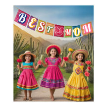 Mor och barn i Mexikos traditionella läger