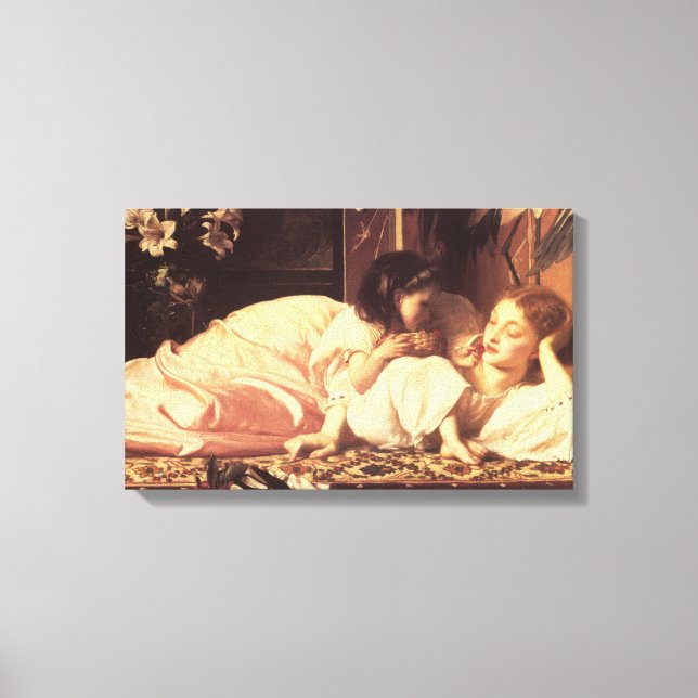 Mor och barn (kvinna och dotter) canvastryck (Framsida)