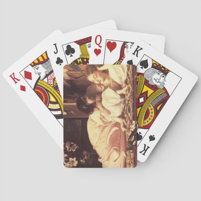 Mor och barn (kvinna och dotter) casinokort (Baksidan)