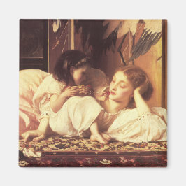 Mor och barn (kvinna och dotter) magnet