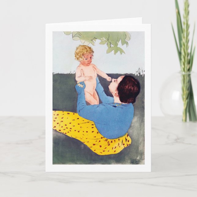 Mor och barn, Mary Cassatt Kort (Framsida)
