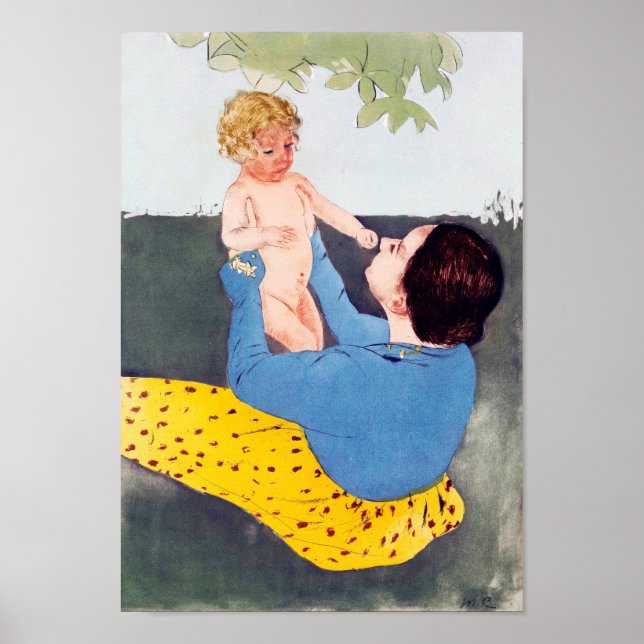 Mor och barn, Mary Cassatt Poster (Framsidan)