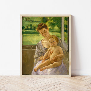 Mor och barn Mary Cassatt Poster