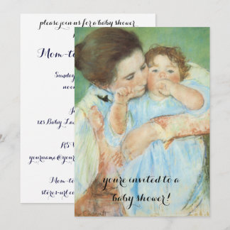 Mor och Barn Mary Cassatt, Vintage Baby Shower Inbjudningar