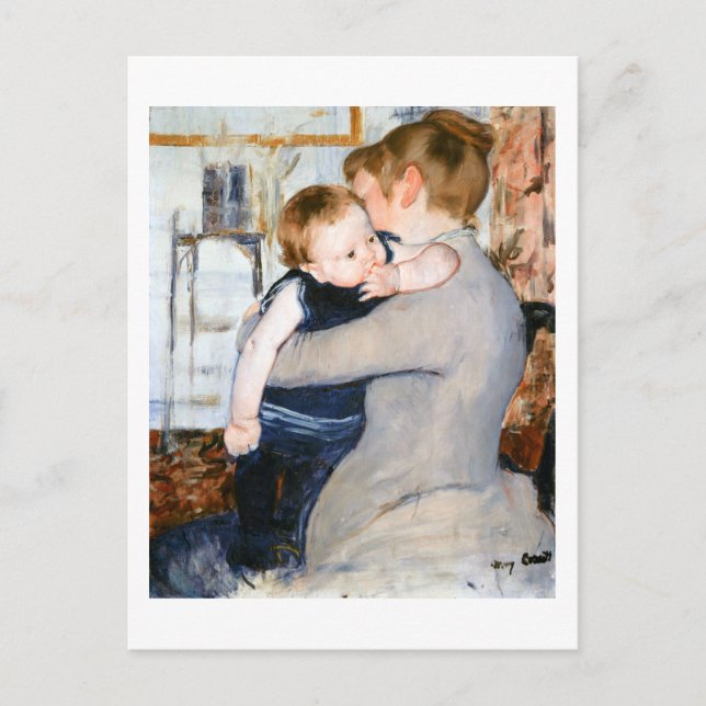 Mor och barn, Mary Cassatt Vykort (Framsida)