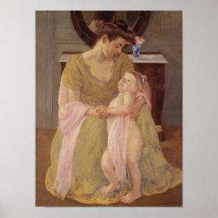 Mor och barn med en roScarf 1908 Poster