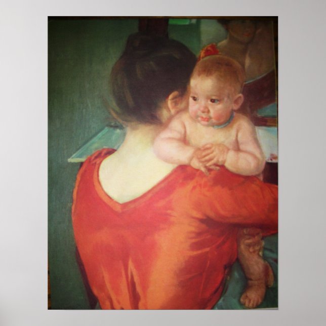 MOR OCH BARN Poster av MARY CASSATT (Framsidan)