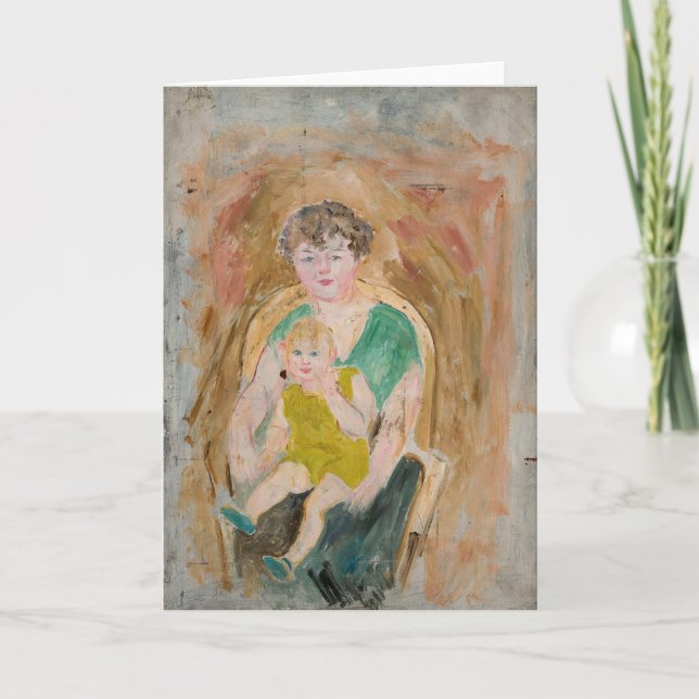 Mor och barn | Tadeusz Makowski Kort (Framsida)