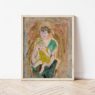 Mor och barn Tadeusz Makowski Poster