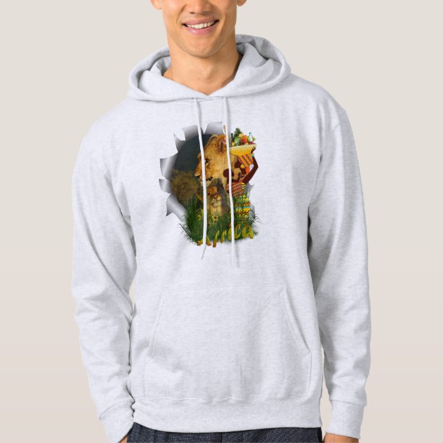 Mor och barn till Afrikan Hoodie (Framsida)