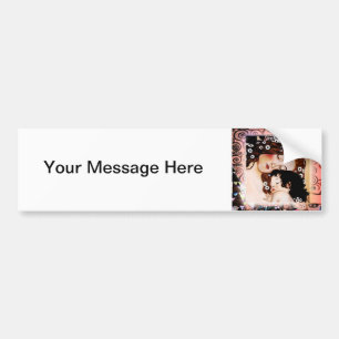 Mor och barn vid Gustav Klimt Collage Bildekal