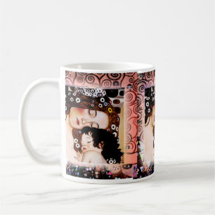 Mor och barn vid Gustav Klimt Collage Kaffemugg