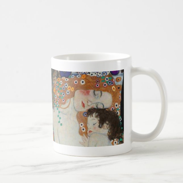 Mor och barn vid Klimt Kaffemugg (Höger)