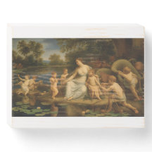 Mor och barn vid Vatten Kant