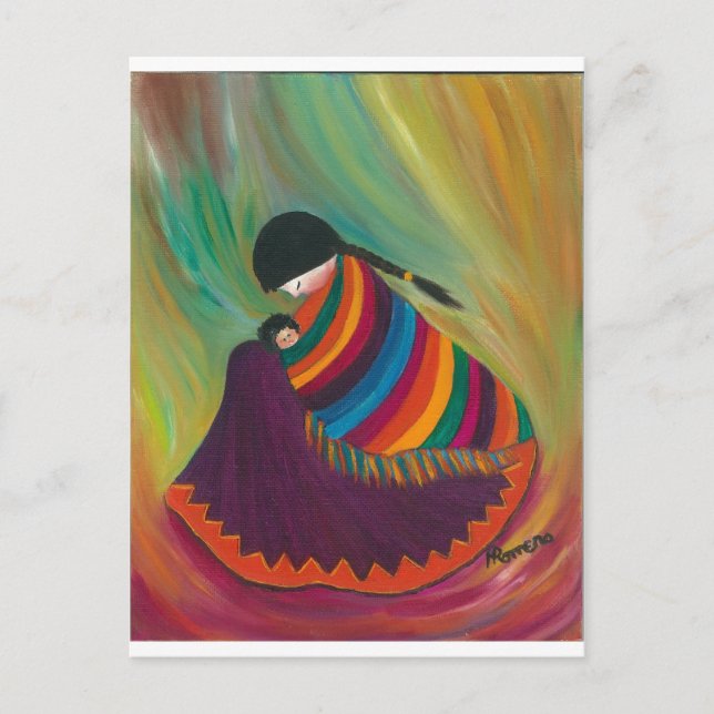 Mor och barn vykort (Framsida)