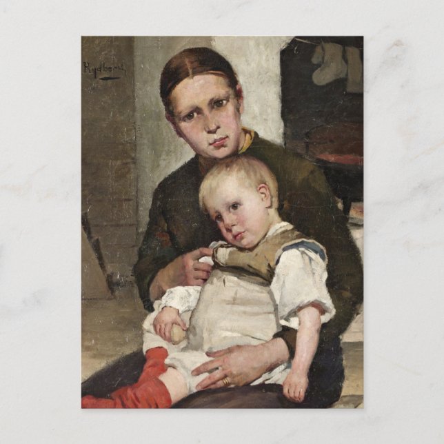Mor och barn vykort (Framsida)
