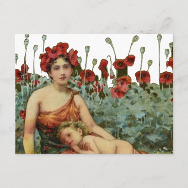 Mor och barn vykort (Framsida)