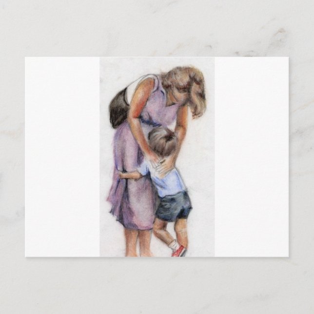 Mor och barn vykort (Framsida)