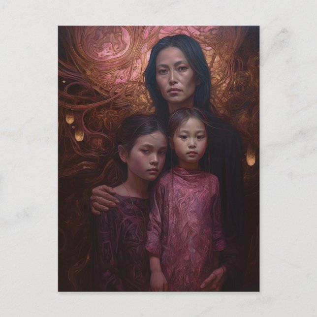 Mor och barn vykort (Framsida)