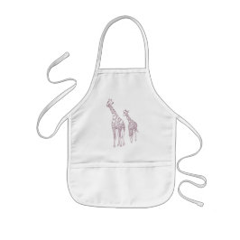 Mor och barngiraffes är teckning Aprons Barnförkläde