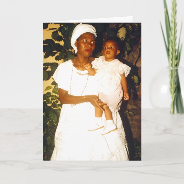 Mor- och barnhelgdagkort kort (Framsida)